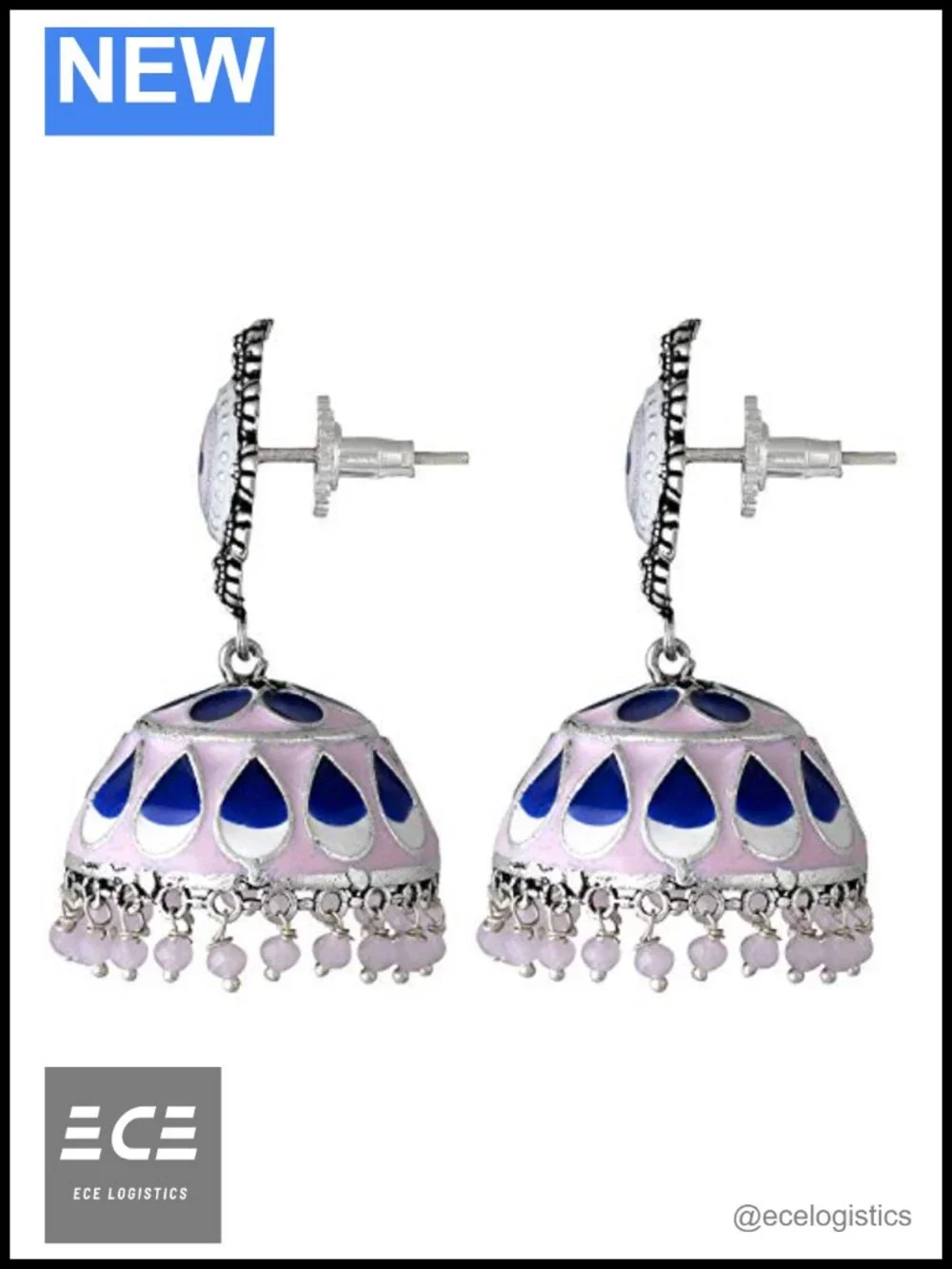 Oxidized Jhumki Earrings Set Indian Ethnic Wedding Fashion Jewelry